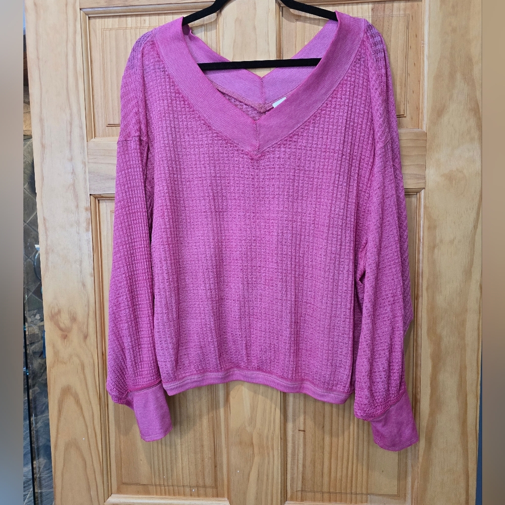 We The Free Pink Long Sleeve Top